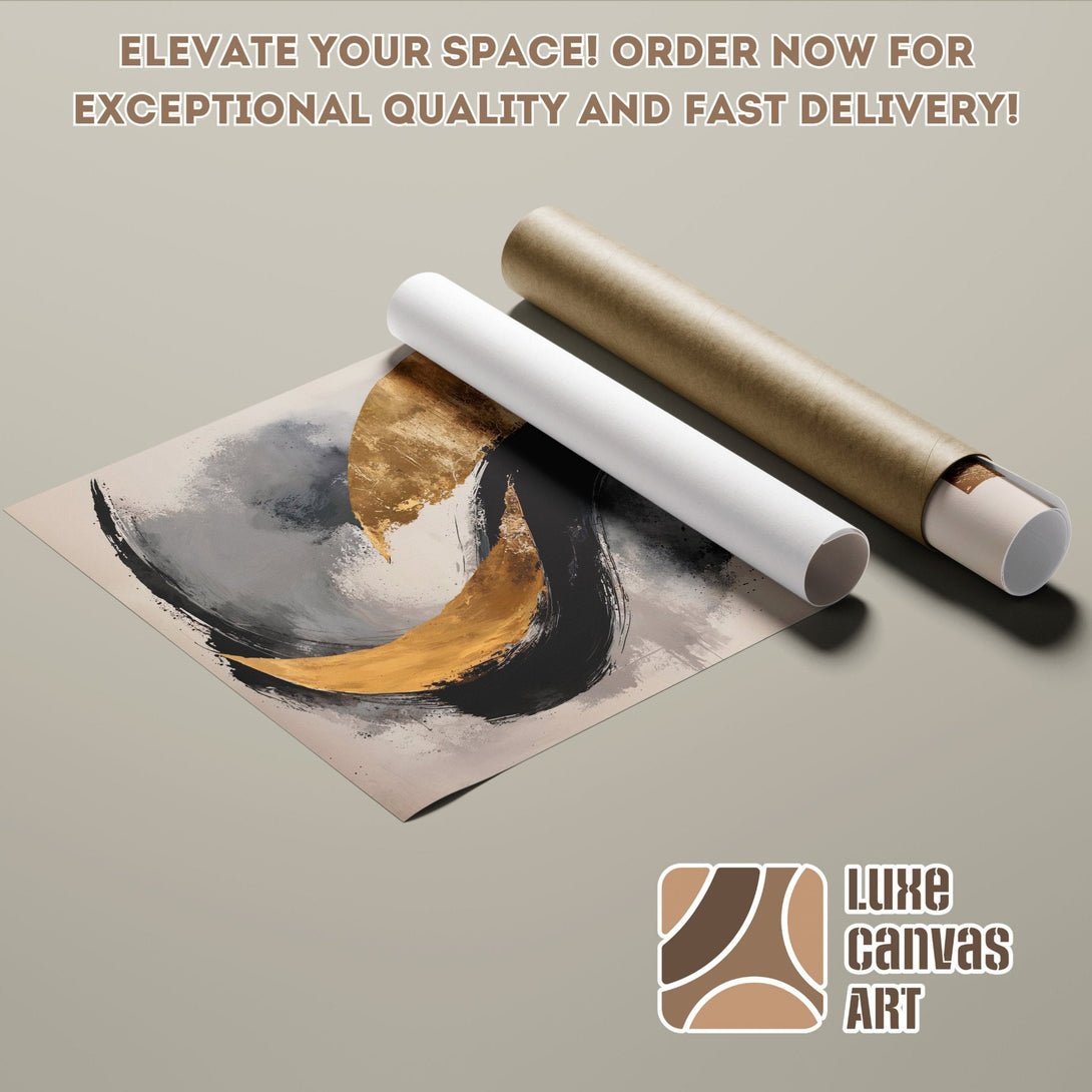 Abstract art poster roll in neutral tones. Elevate your space with our quality Poster today!