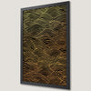 Geometric Gold and Black Waves Art Poster for Modern Decor