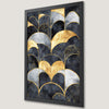 Geometric Gold and Gray Pattern Art Poster for Modern Decor