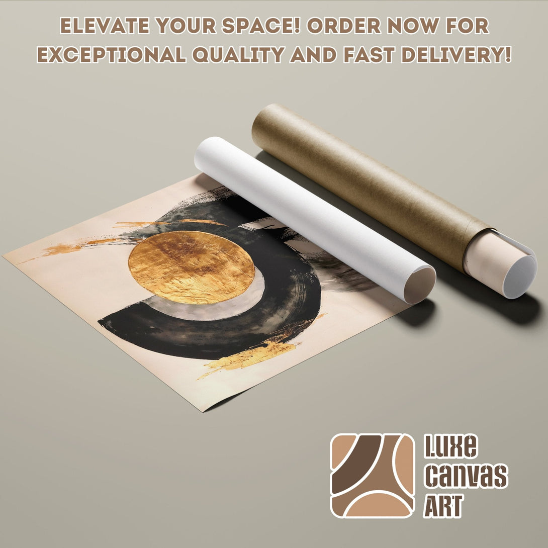 Abstract art poster roll in neutral tones. Elevate your space with this stylish Poster. Order now!