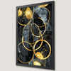 Geometric Gold Circles Art Poster - Black and Gold Wall Decor