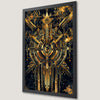 Geometric Gold Pattern Art Poster - Modern Wall Decor