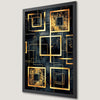 Geometric Gold Squares Art Poster - Modern Wall Decor