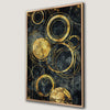 Geometric Golden Circles Canvas Print Art for Living Room