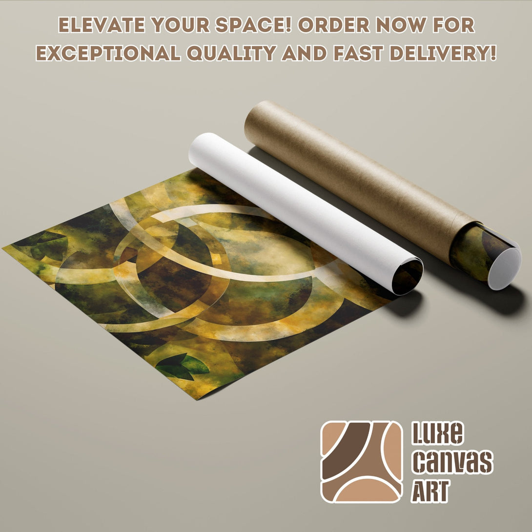 Abstract art poster roll in earthy tones. Elevate your space with our high-quality poster prints!