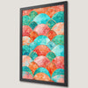 Geometric Harmony Art Poster: Blue, Red, and Green Tones