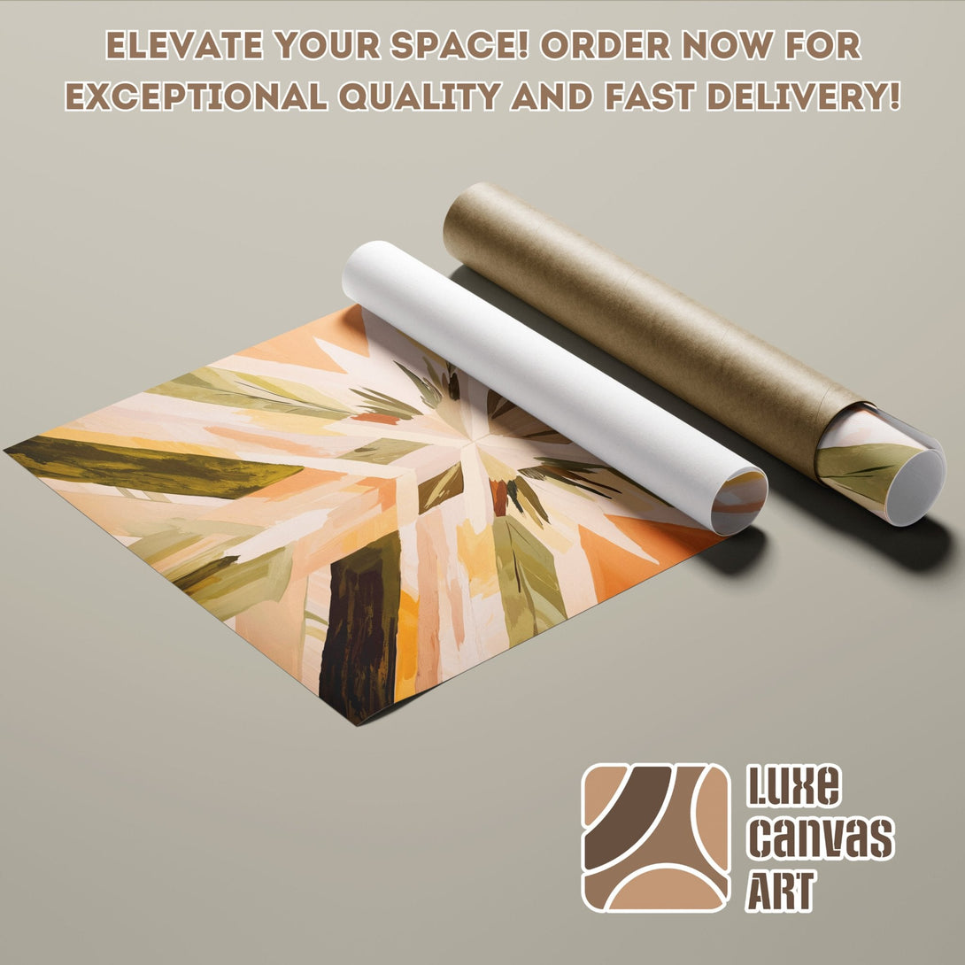 Abstract art Poster Roll in warm earth tones. Elevate your space with our high-quality art prints! Order now.