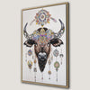 Geometric Mandala Buffalo Canvas Print for Spiritual Decor