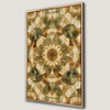 Geometric Mandala Canvas Print in Brown and Green