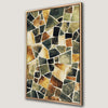 Geometric Mosaic Art Canvas Print with Warm Earth Tones