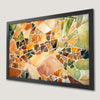 Geometric Mosaic Pattern Art Poster - Earthy Tones Wall Decor