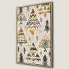 Geometric Mountain and Tree Boho Chic Canvas Print Art