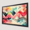 Geometric Mountain Waves Art Poster - Vibrant Wall Decor