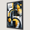 Geometric Navy and Gold Art Poster - Modern Wall Decor
