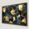 Geometric Navy and Gold Art Poster - Modern Wall Decor