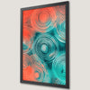 Geometric Orange and Blue Art Poster | Modern Wall Decor