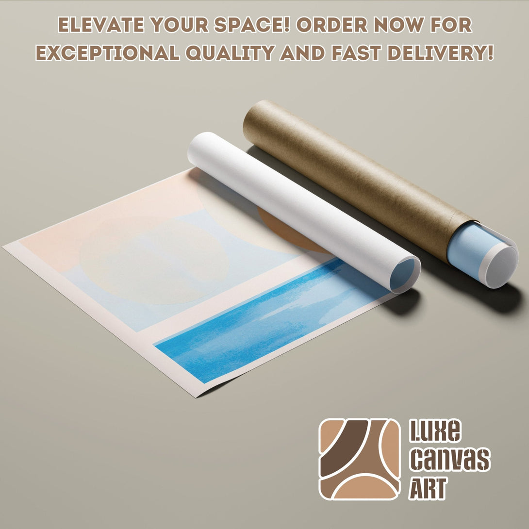 Abstract art Poster Roll in pastel colors, perfect for modern decor. Order yours today!