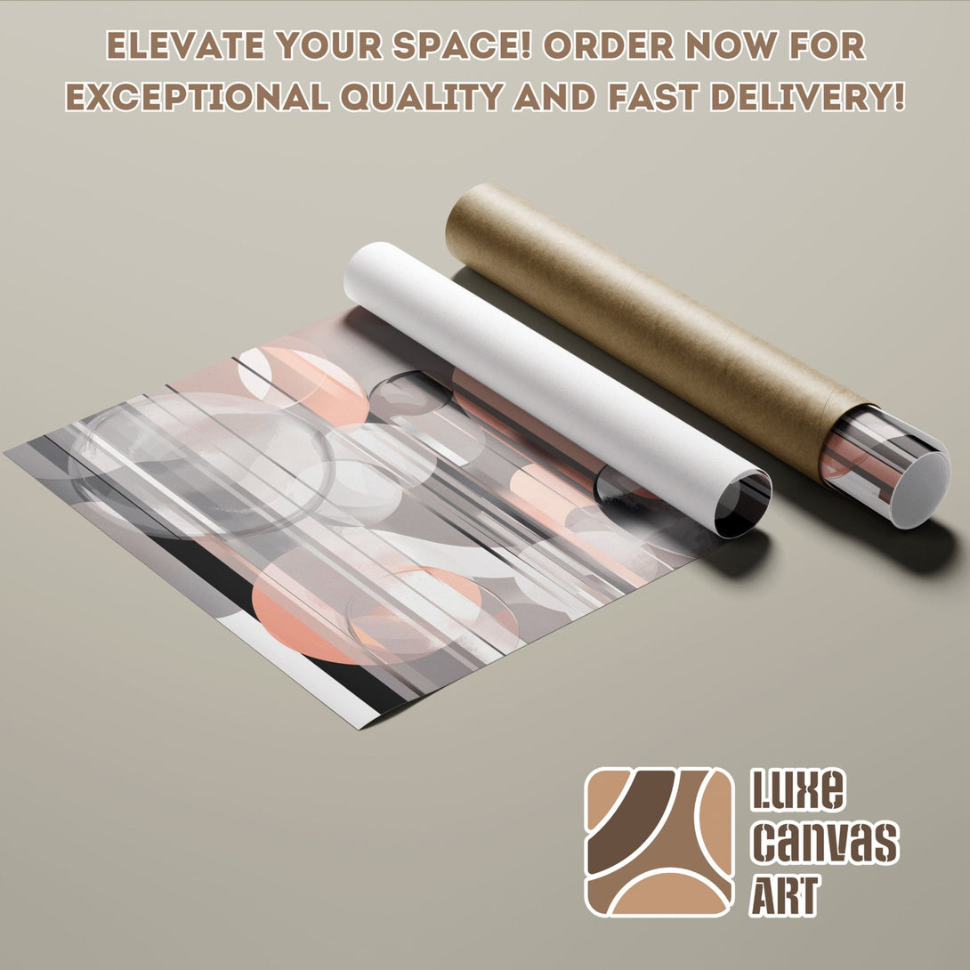 Abstract art poster roll in neutral tones. Elevate your space with this modern Poster! Order now for fast delivery!
