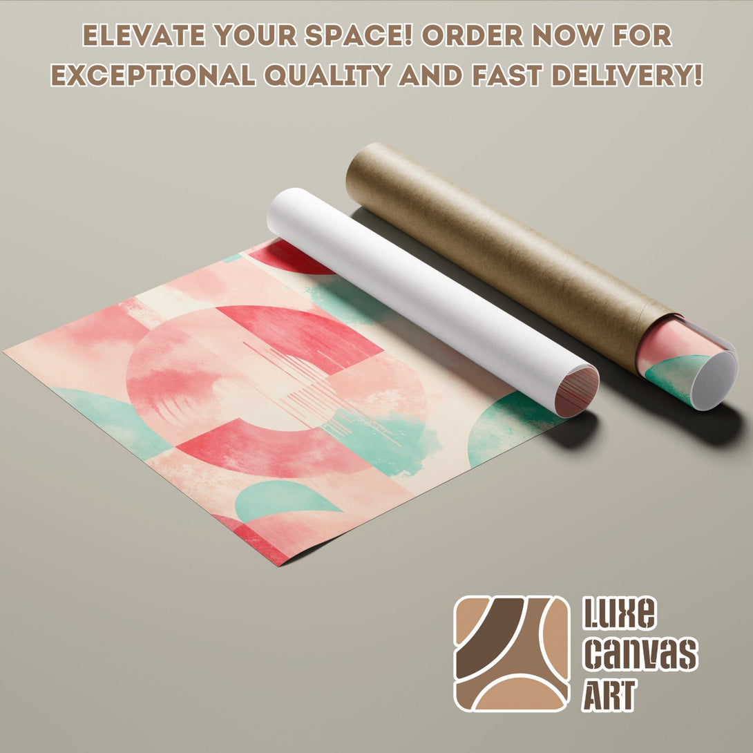 Abstract art Poster Roll in pastel colors. Elevate your space with unique art!