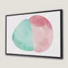 Geometric Pastel Green and Pink Canvas Print Modern Art