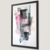 Geometric Pastel Shapes Art Poster for Modern Office Decor