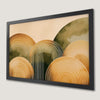 Geometric Pattern Art Poster - Beige, Orange, and Green Modern Decor
