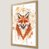 Geometric Red Fox Art Poster - Boho Wildlife Decor