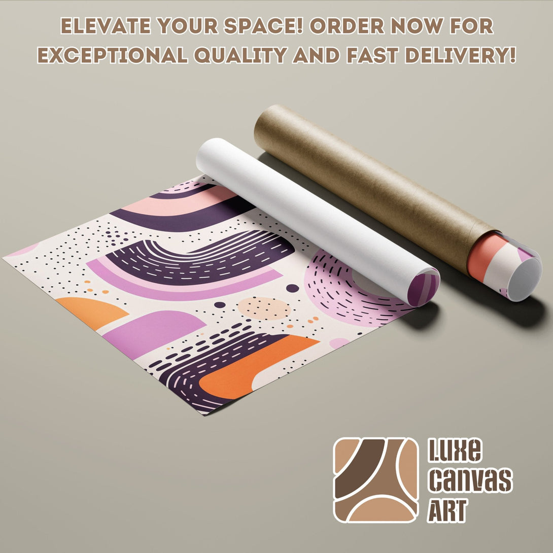 Abstract art Poster Roll in pastel colors. Elevate your space with this unique design!