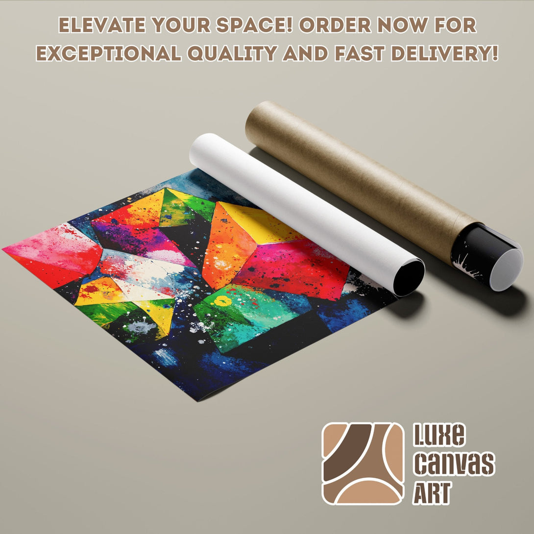 Abstract art Poster Roll with vibrant colors. Elevate your space with high-quality prints! Order now for fast delivery!
