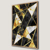 Geometric Shapes Black Gold Canvas Print Modern Decor