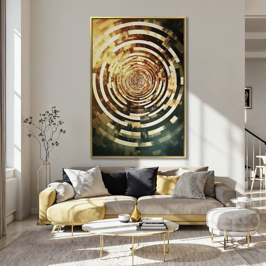 Abstract Canvas Print art in warm earth tones. Adds a modern touch to any space. Perfect for living rooms, kitchens, and bedrooms.