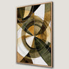 Geometric Swirl Art Canvas Print in Warm Earth Tones