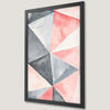 Geometric Watercolor Abstract Art Poster in Soft Pastel Hues