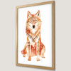 Geometric Wolf Art Poster for Boho Chic Decor