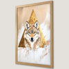 Geometric Wolf Spirit Art Poster - Bohemian Wildlife Decor