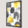 Geometric Yellow and Black Shapes Art Poster for Modern Decor