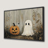 Ghost and Jack O Lantern Spooky Canvas Print for Halloween