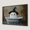 Ghost Bath Time Canvas Print Halloween Wall Art
