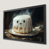 Ghost Cake Art Poster - Spooky Halloween Wall Decor