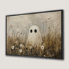 Ghost in Autumn Field Creepy Canvas Print Wall Art
