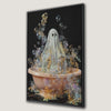 Ghost in Bubble Bath Surreal Canvas Print Wall Art