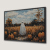 Ghost in Field Fall Canvas Print for Spooky Halloween Decor