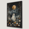 Ghost in Flower Field Dark Floral Canvas Print