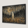 Ghost in Moonlit Forest Canvas Print Mysterious Art