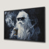 Ghost in Sunglasses Coffee Canvas Print for Halloween Decor