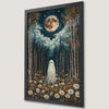 Ghostly Daisies Field Art Poster - Spooky Halloween Decor