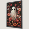 Ghostly Wildflowers Art Poster for Halloween - Spooky Home Decor