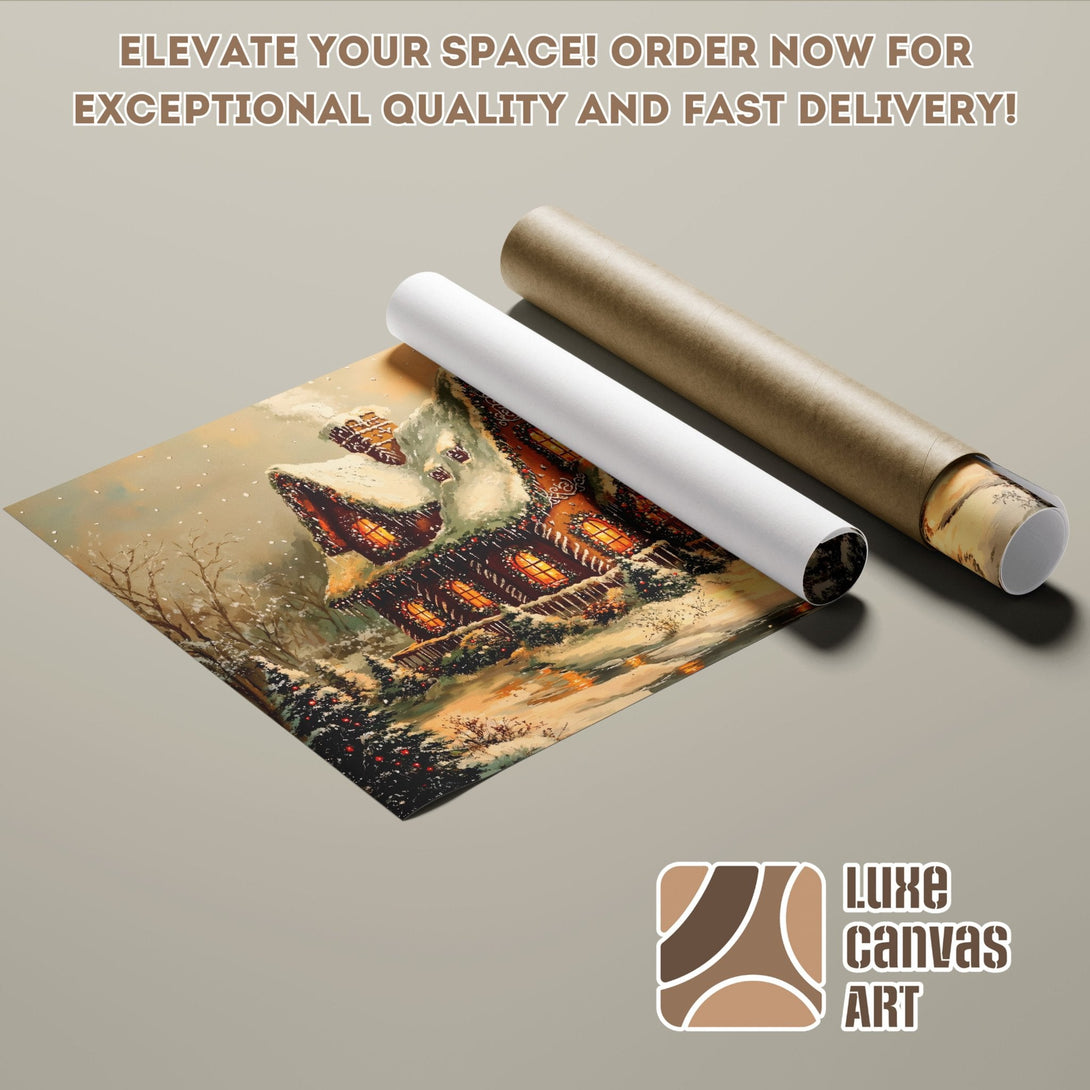 Poster Roll featuring a cozy winter scene with warm colors. Elevate your space today!