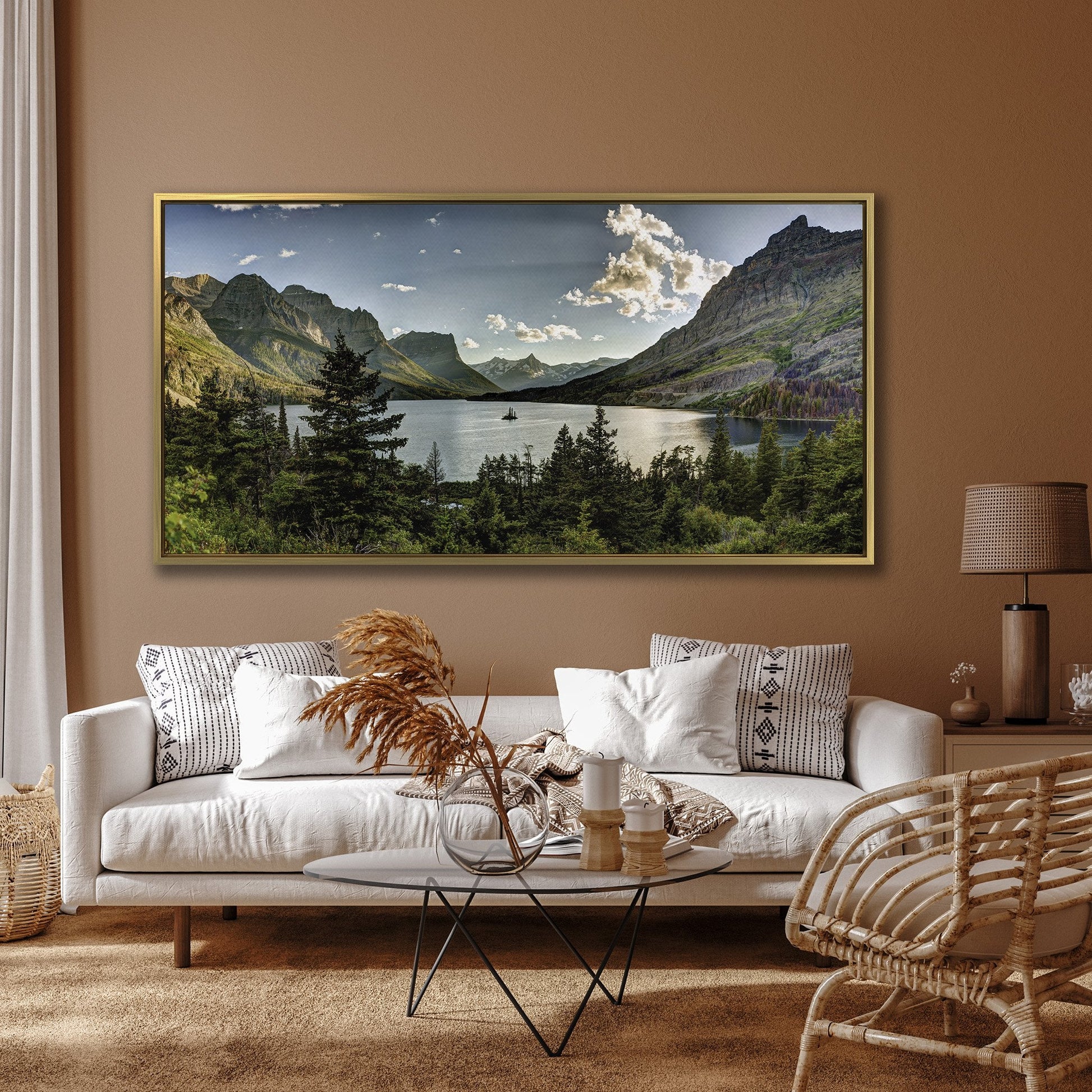 Glacier National Park Landscape Canvas Print Wall Art