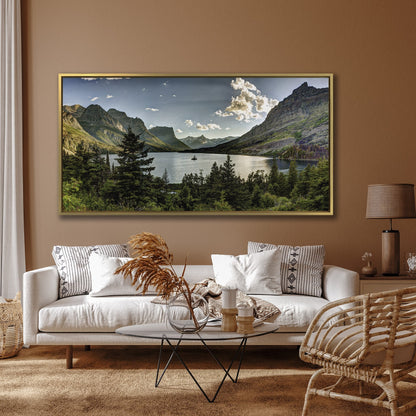 Glacier National Park Landscape Canvas Print Wall Art